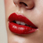 un-primer-plano-de-los-labios-rojos-y-brillantes